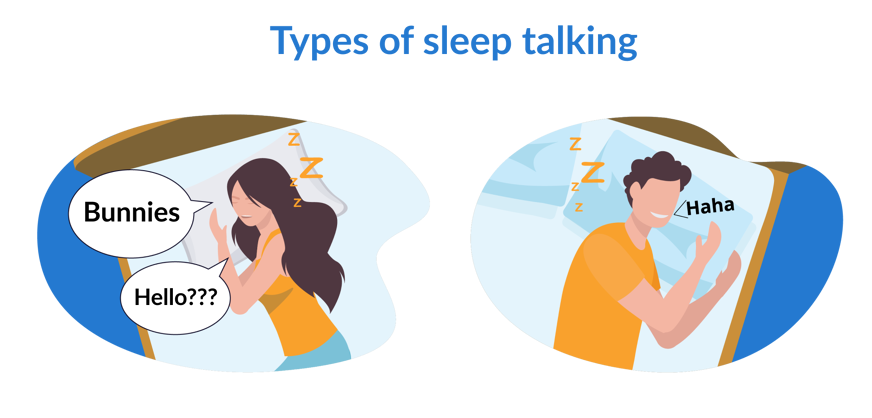 different types of sleep talking